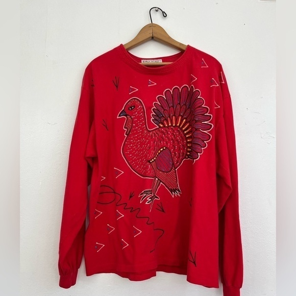 Vintage Dadid Friday | Hand Painted Turkey Sweatshirt - Picture 3 of 6